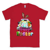 Red Bunny Happy Easter truck Classic Tee - CowGirlArtShop