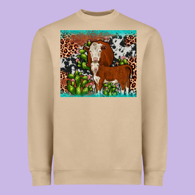 Hereford Cactus Tumbler Heavyweight Sweatshirt Designed By Jahusdesignshop
