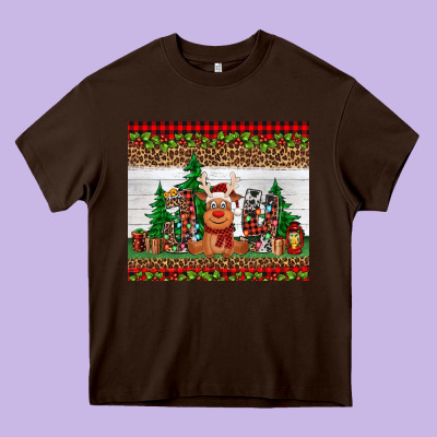 Joy Reindeer Heavy Core Tee Designed By Jasminsmagicworld