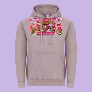 Howdy Valentine Vintage Hoodie Designed By Cowhidedigitalart