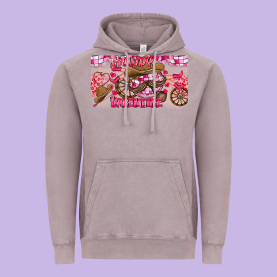 Howdy Valentine Vintage Hoodie Designed By Cowhidedigitalart