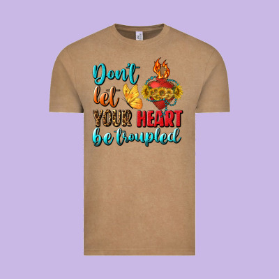 Don't Let Your Heart Be Troupled Vintage Tee Designed By Bundleandbundleshop