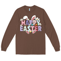 Chestnut happy easter Long Sleeve Tee - LillyAllenDesigns