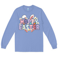 Colony Blue happy easter Long Sleeve Tee - LillyAllenDesigns