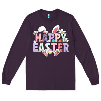 Plum happy easter Long Sleeve Tee - LillyAllenDesigns