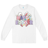 White happy easter Long Sleeve Tee - LillyAllenDesigns