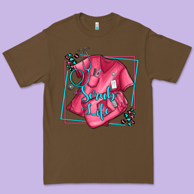 Nurse Scrub Life Olivia Premium Tee Designed By Oliviacreatesart