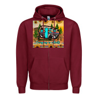 Burgundy camping is intents Zipper Hoodie - JahusDesignShop
