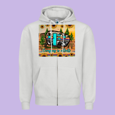 Camping Is Intents Zipper Hoodie Designed By Jahusdesignshop