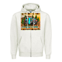 Oatmeal Heather camping is intents Zipper Hoodie - JahusDesignShop
