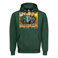 Sports Green camping is intents Zipper Hoodie - JahusDesignShop