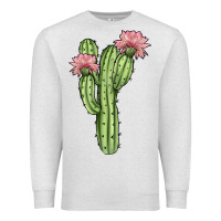 Oatmeal Heather cactus 4 Premium Sweatshirt - JahusDesignShop