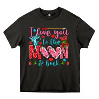 Asphalt I love you to the moon and back Valentine's Day Heavy Core Tee - HowdyJamesFarm