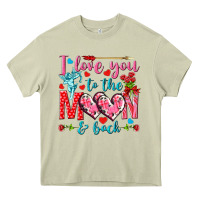 Mossy I love you to the moon and back Valentine's Day Heavy Core Tee - HowdyJamesFarm