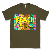 Army Green beach vibes summer brushstroke Classic Tee - Jasminsmagicworld