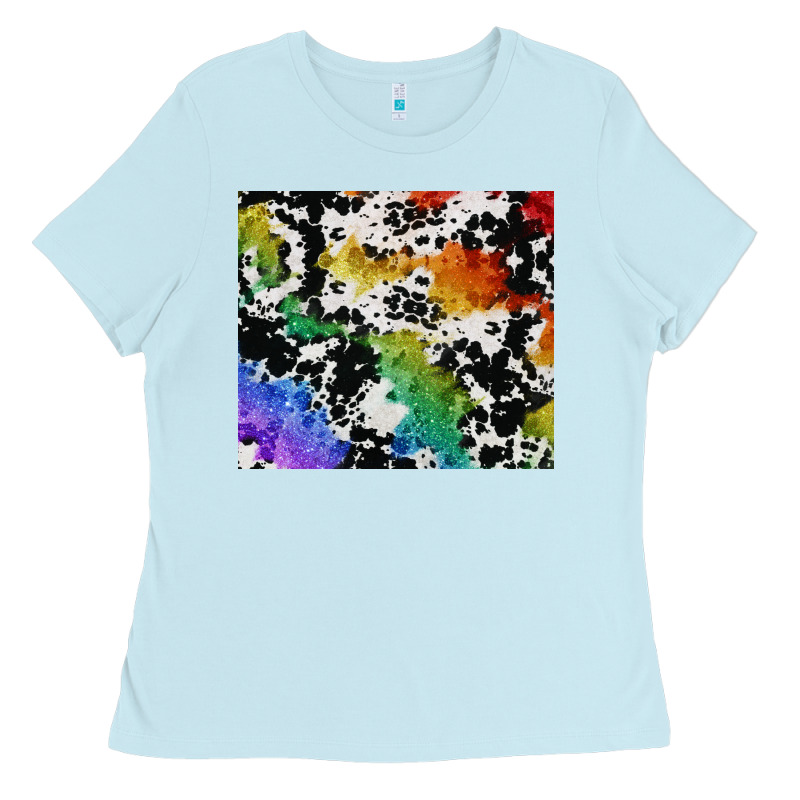 Rainbow Pride Cowhide Tumbler Ladies Tee by FaDigitalArtStudio | Teevron