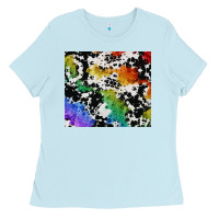 Baby Blue rainbow pride cowhide tumbler Ladies Tee - FaDigitalArtStudio