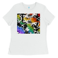 White rainbow pride cowhide tumbler Ladies Tee - FaDigitalArtStudio