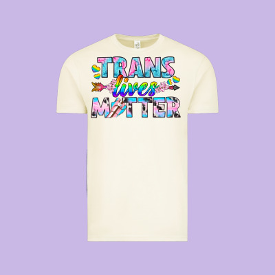 Western Lgbtq+ Trans Lives Matter Vintage Tee Designed By Bundleandbundleshop