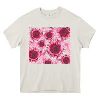 Cream breast cancer sunflower Heavy Core Tee - CowGirlArtShop