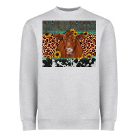 Heather Grey red angus leopard Heavyweight Sweatshirt - JahusDesignShop