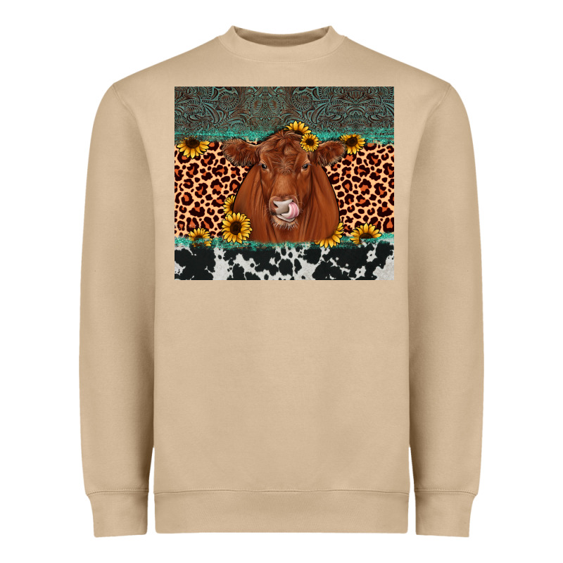 Red Angus Leopard Heavyweight Sweatshirt by JahusDesignShop | Teevron
