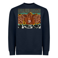 Navy red angus leopard Heavyweight Sweatshirt - JahusDesignShop