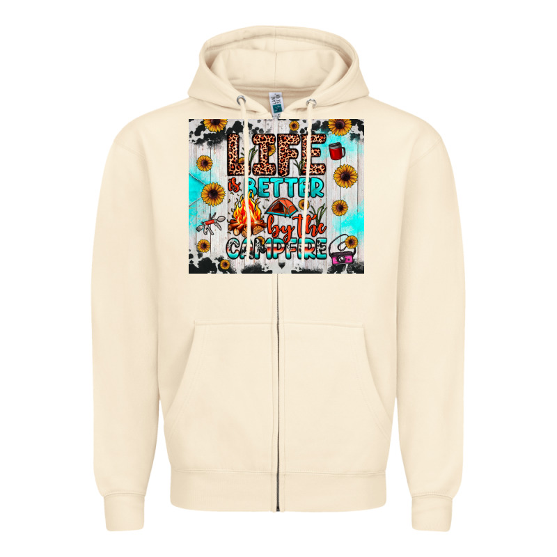 Life Is Better By The Campfire Zipper Hoodie by JahusDesignShop | Teevron