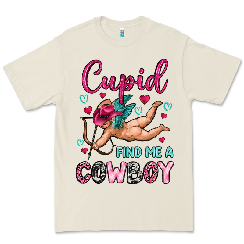 Cupid Find Me A Cowboy Premium Tee by OliviaCreatesArt | Teevron