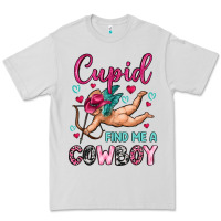Dove Grey cupid find me a cowboy Premium Tee - OliviaCreatesArt