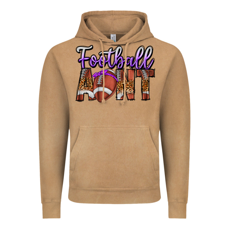 Football Aunt Vintage Hoodie by CowhideDigitalArt | Teevron
