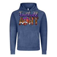 Vintage Denim Football Aunt Vintage Hoodie - CowhideDigitalArt