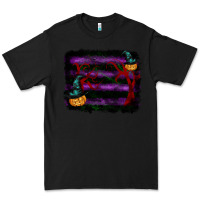 Black halloween witch hat backround Premium Tee - RanaPortraitStore