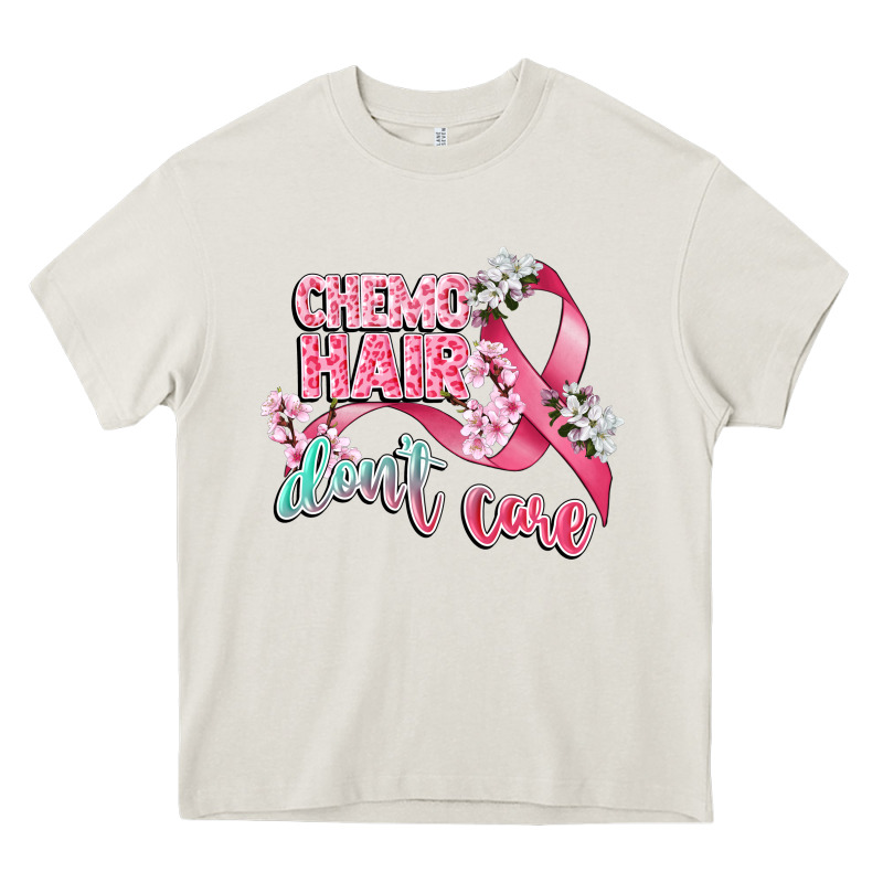 Chemo Hair Dont Care Heavy Core Tee by CowGirlArtShop | Teevron