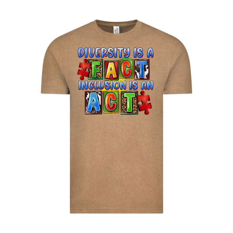 Diversity Is A Fact Indesion Is An Act Vintage Tee by FaDigitalArtStudio | Teevron