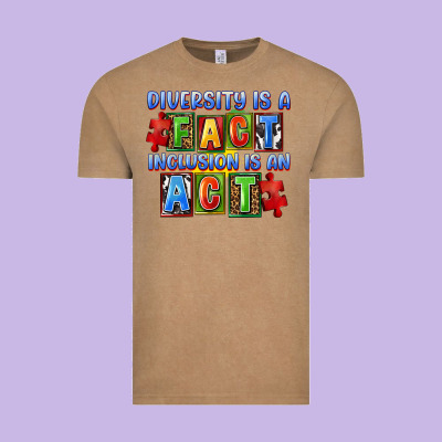 Diversity Is A Fact Indesion Is An Act Vintage Tee Designed By Fadigitalartstudio