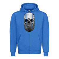 True Royal creepy bald and bearded skull for halloween & skeletons fans t shirt Zipper Hoodie - baoMotion