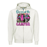 Oatmeal Heather queen of the camper Zipper Hoodie - JahusDesignShop