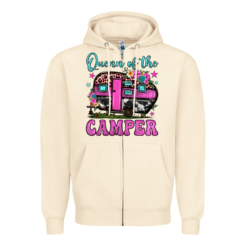 Queen Of The Camper Zipper Hoodie by JahusDesignShop | Teevron