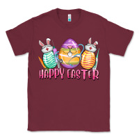 Burgundy Happy Easter Nurse eggs Easter Day Classic Tee - CowGirlArtShop
