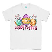 White Happy Easter Nurse eggs Easter Day Classic Tee - CowGirlArtShop