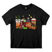 Black Christmas coffee cups with Labrador Heavy Core Tee - RanaPortraitStore