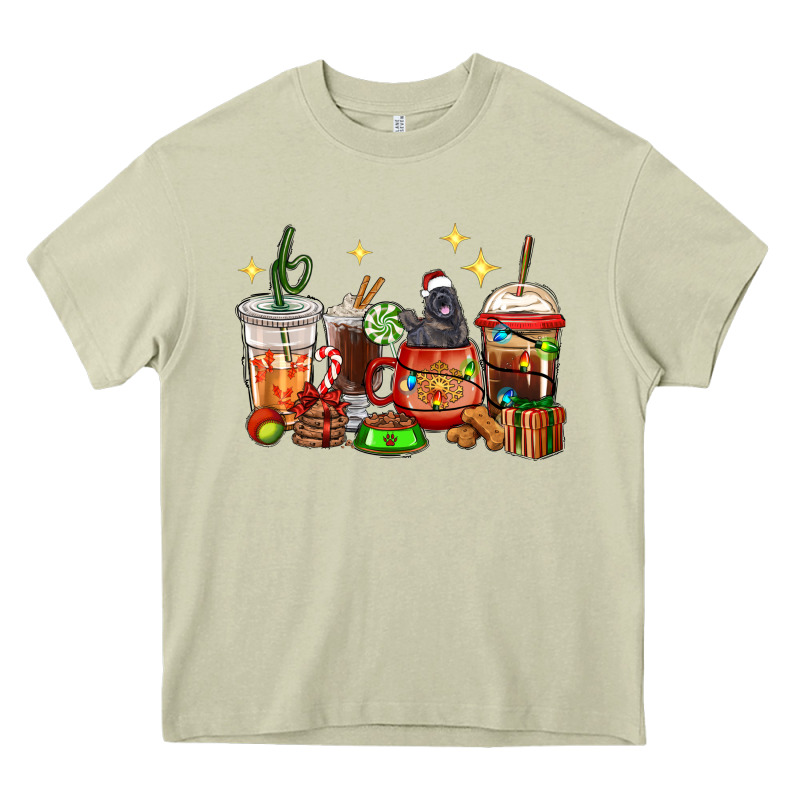 Christmas Coffee Cups With Labrador Heavy Core Tee by RanaPortraitStore | Teevron