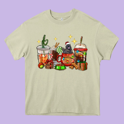 Christmas Coffee Cups With Labrador Heavy Core Tee Designed By Ranaportraitstore
