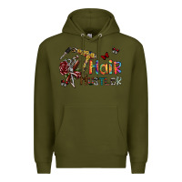 Army Green hair hustler 2 Premium Hoodie - SublimationCraftShop