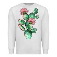 Oatmeal Heather cactus 5 Premium Sweatshirt - JahusDesignShop