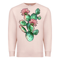Pale Pink cactus 5 Premium Sweatshirt - JahusDesignShop