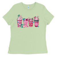 Matcha Breast Cancer Coffee Cups Ladies Tee - FaDigitalArtStudio