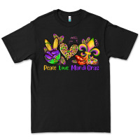 Black peace love mardi gras olivia Premium Tee - OliviaCreatesArt