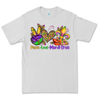 Dove Grey peace love mardi gras olivia Premium Tee - OliviaCreatesArt